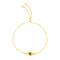14k Yellow Gold Adjustable Evil Eye Bracelet